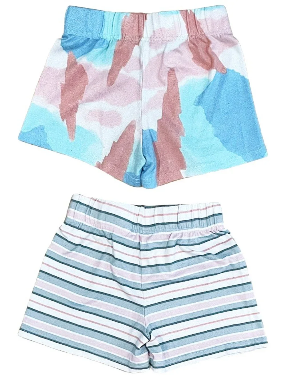 Girls Pajama Shorts 2-Pack Size S 6-6X Wonder Nation Striped Print